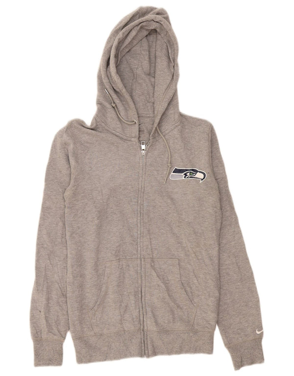 Nike Seattle Seahawks Zip Sudadera con capucha para mujer UK 10 Small Grey Flecked