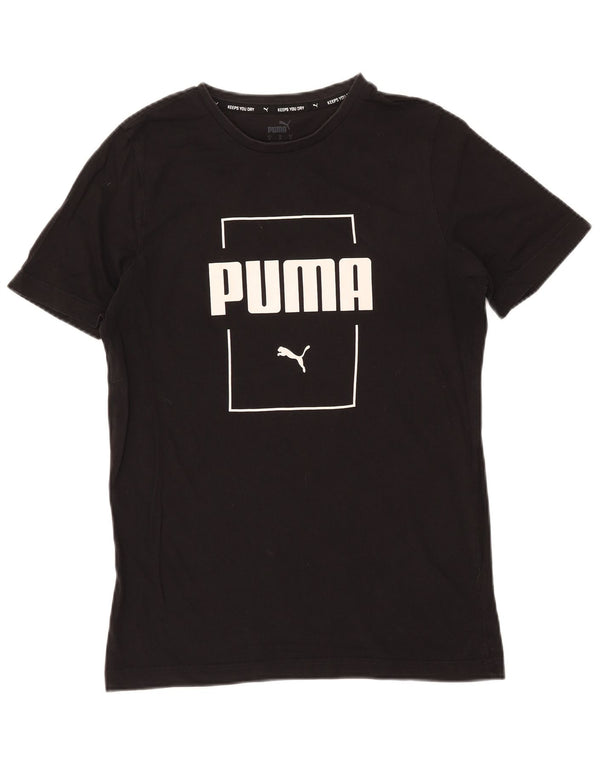 Puma - Camiseta gráfica para hombre, talla pequeña, color negro