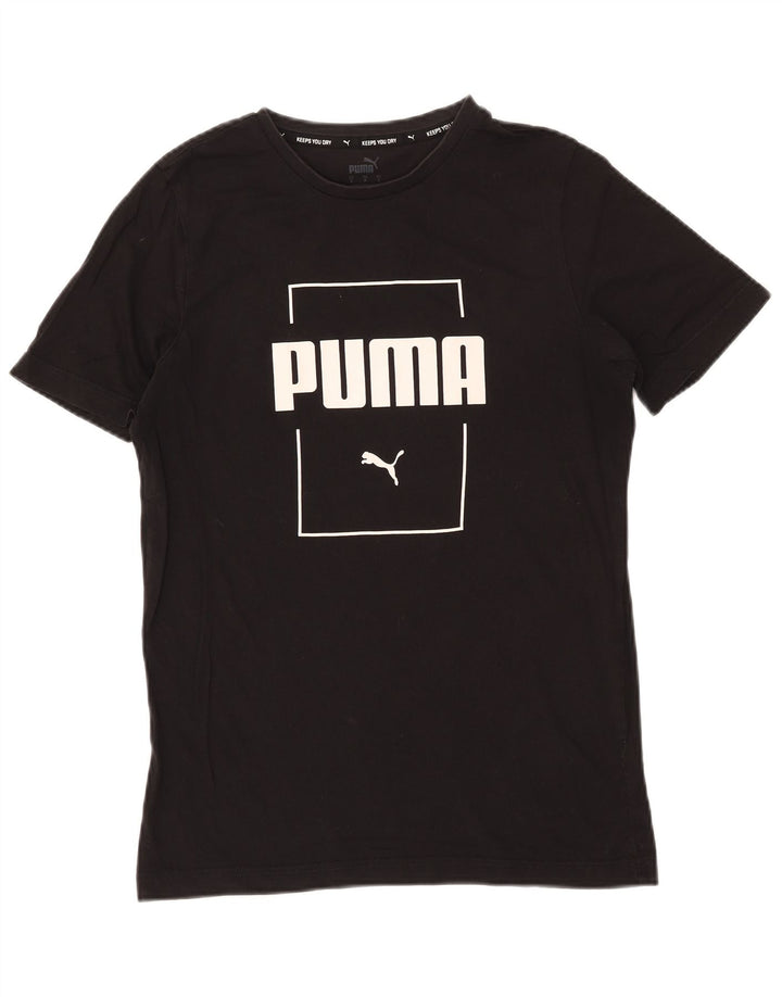 Puma - Camiseta gráfica para hombre, talla pequeña, color negro