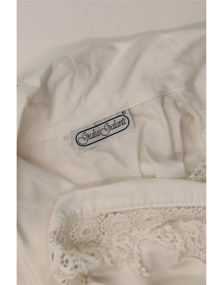 Giulia Galanti - Blusa para mujer, talla 40, talla mediana, color blanco