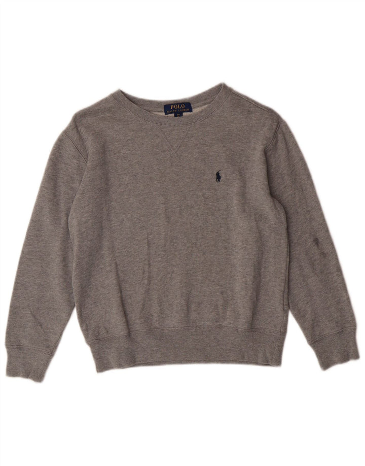 Polo Ralph Lauren Sudadera para niño Jumper 7-8 años Pequeño Gris Algodón