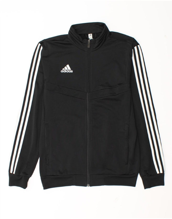Adidas Hombre Chándal Top Chaqueta Pequeña Poliéster Negro