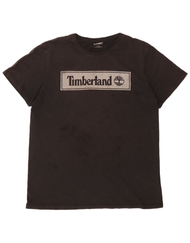 Timberland Camiseta gráfica para hombre Top XL Algodón negro