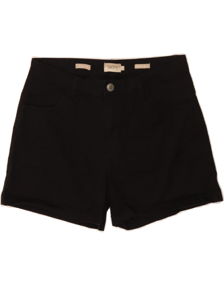 DACK'S Womens Regular Fit Casual Shorts IT 46 Large W32  Black Cotton Vintage Dack's and Second-Hand Dack's from Messina Hembry 