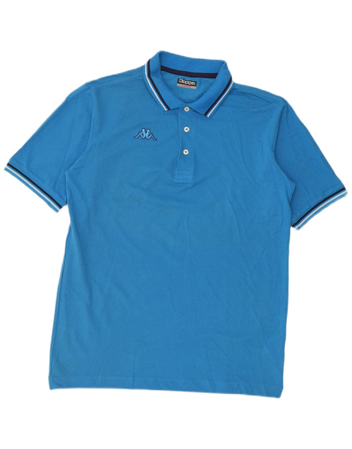 Polo Kappa Hombre Grande Azul Algodón