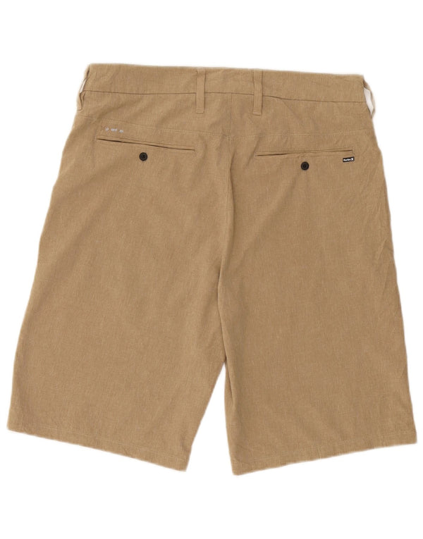 Hurley Pantalones cortos chinos para hombre W30 Poliéster beige medio