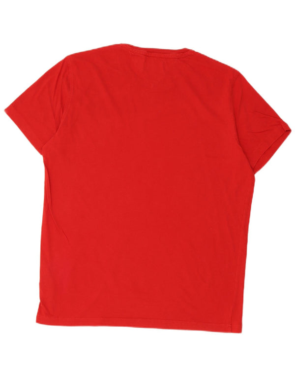 Tommy Hilfiger - Camiseta para hombre, talla grande, algodón rojo