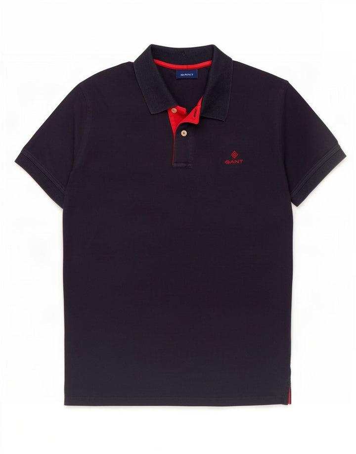 Gant Polo Hombre Azul Marino Medio Algodón