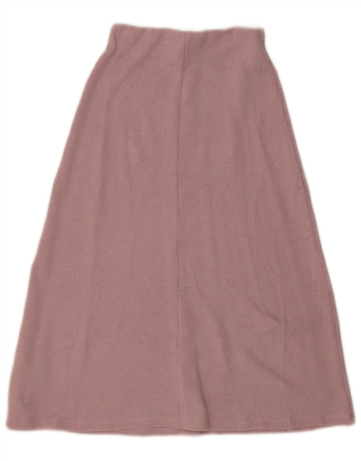 Zara Mujer Falda Acampanada De Punto Pequeña W26 Poliéster Rosa