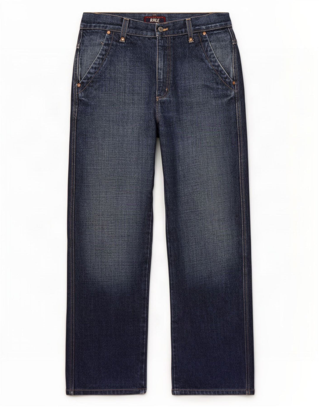 Vaqueros rectos para hombre Rifle W34 L31 Algodón azul marino