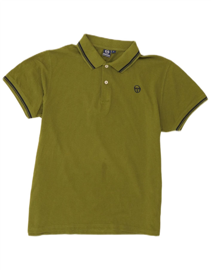 Sergio Tacchini Polo Hombre Grande Caqui Algodón