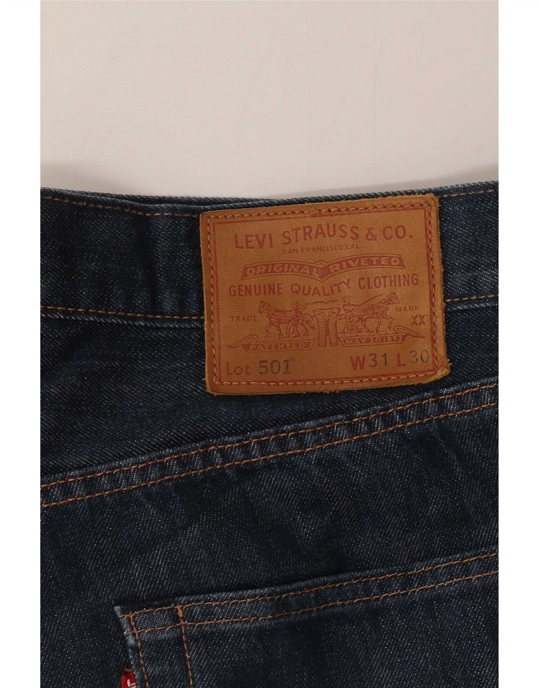 Levi's Hombre 501 Vaqueros Rectos W31 L30 Algodón Azul
