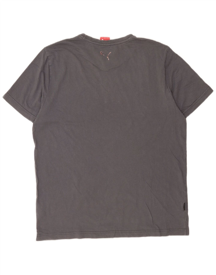 Puma - Camiseta gráfica para hombre, talla grande, algodón gris
