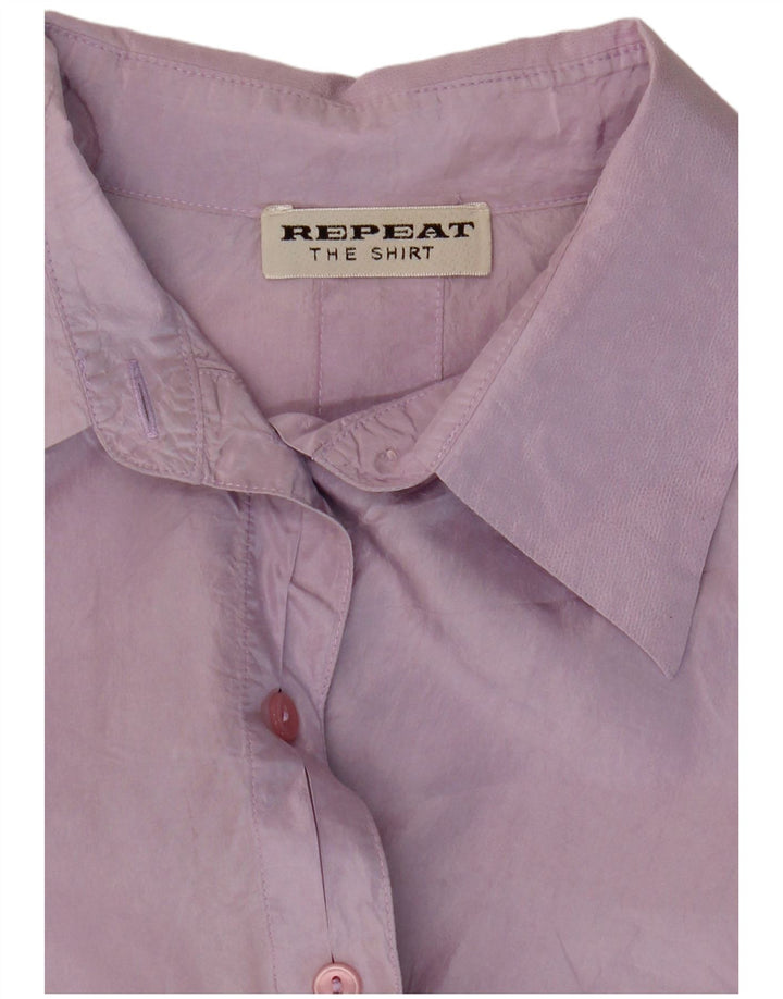 Repetir Blusa Camisera Mujer EU 38 Seda Mediana Púrpura