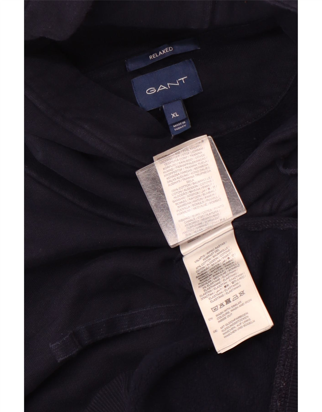 GANT Jersey con capucha Relaxed Fit para hombre XL Azul marino Algodón