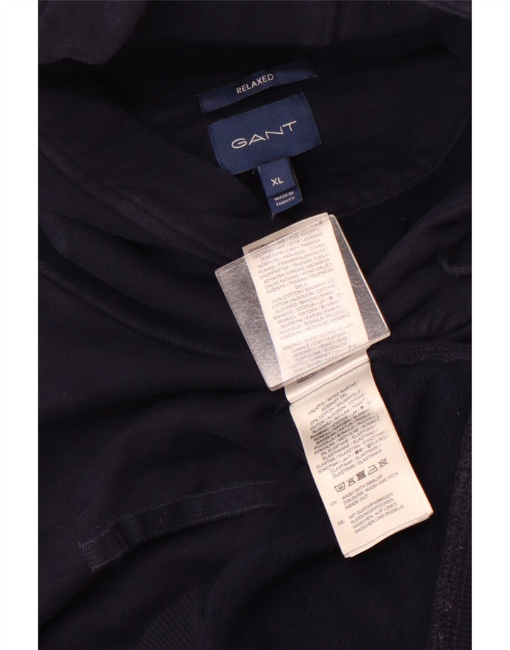 GANT Jersey con capucha Relaxed Fit para hombre XL Azul marino Algodón