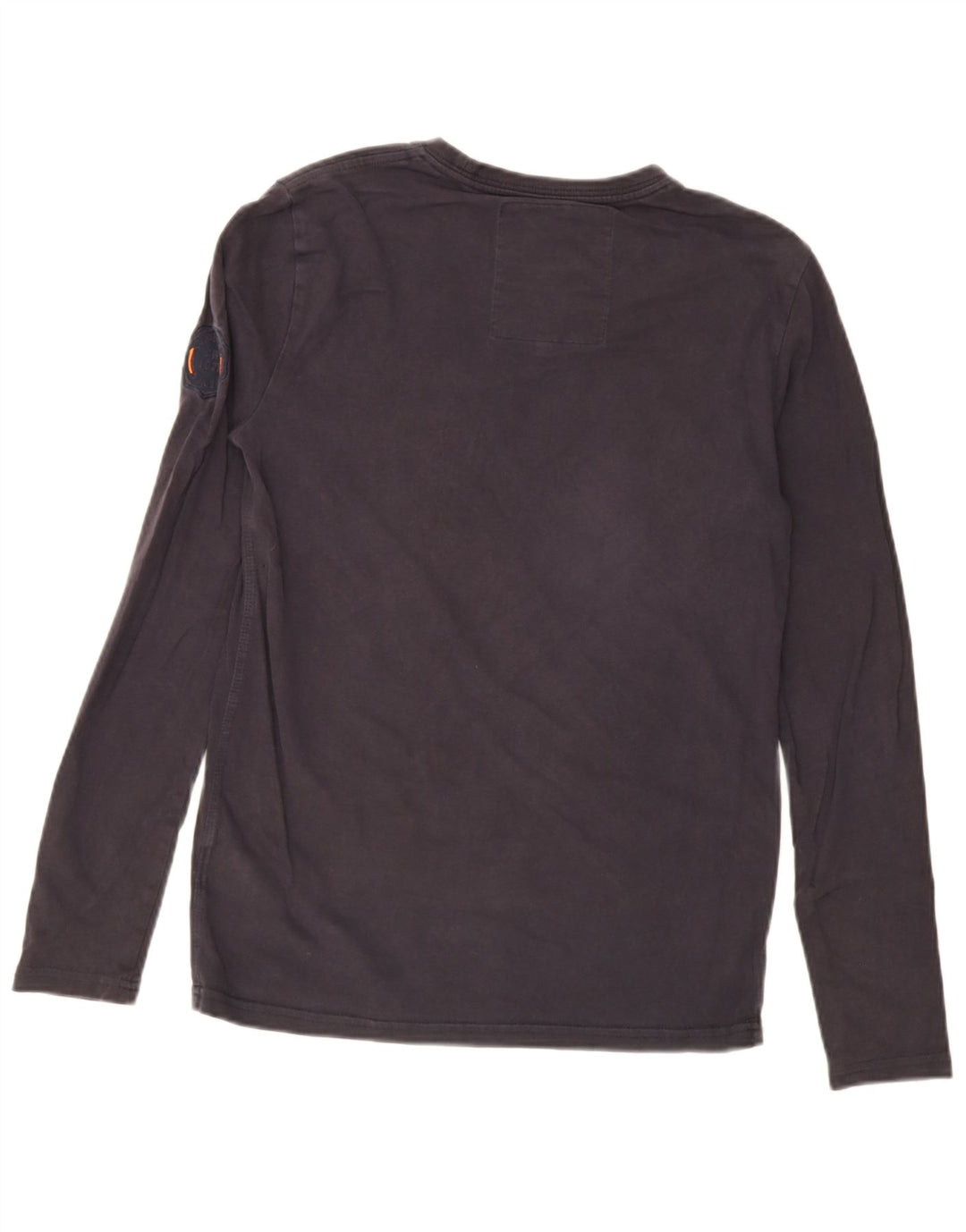 Superdry Top gráfico de manga larga de algodón azul marino pequeño para hombre