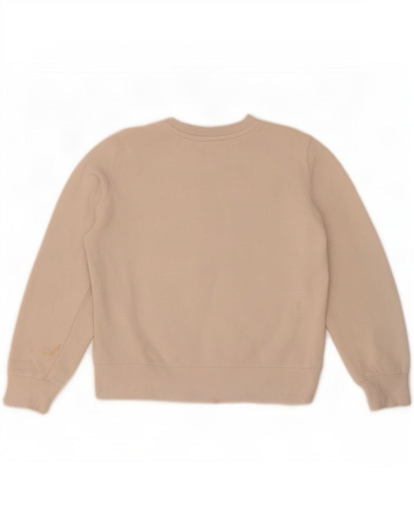Zara Mujer Sudadera Oversize Jersey UK 10 Small Beige Algodón
