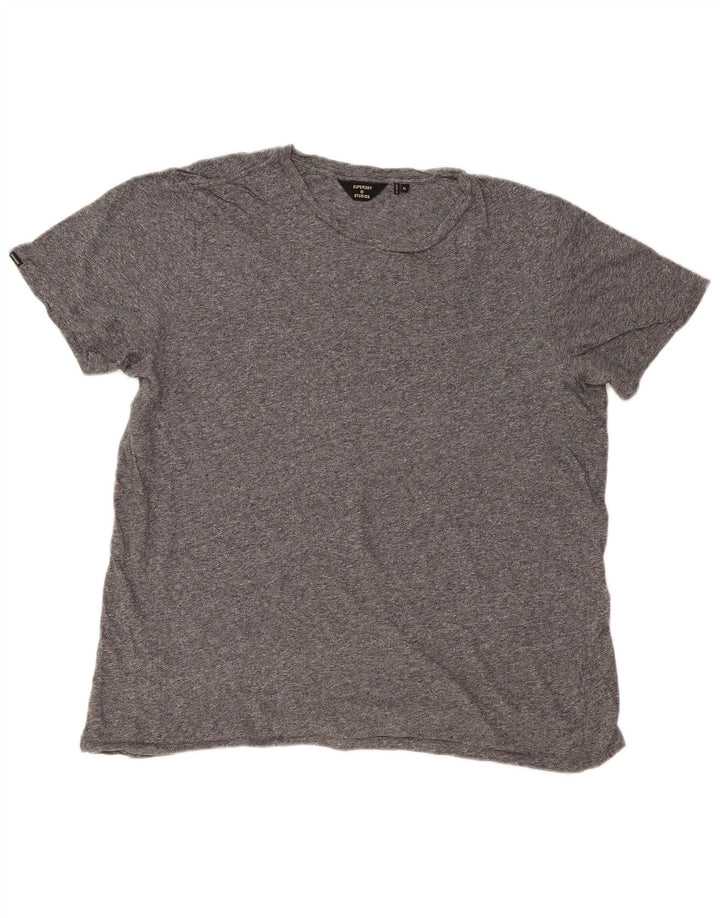 Superdry Camiseta para Hombre Top XL Gris Moteado