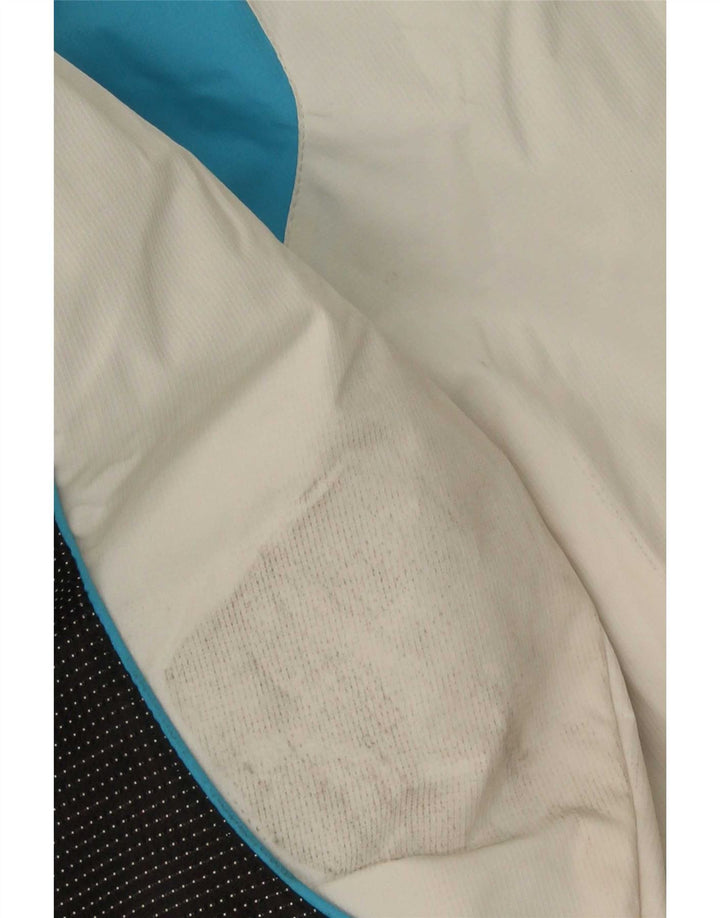 Pyramid Chaqueta de esquí con capucha para hombre UK 44 2XL Blanco Colorblock