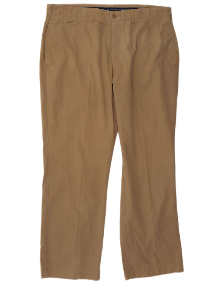 Marks & Spencer Pantalón chino con corte tipo bota azul Harbor para hombre W38 L29 Beige