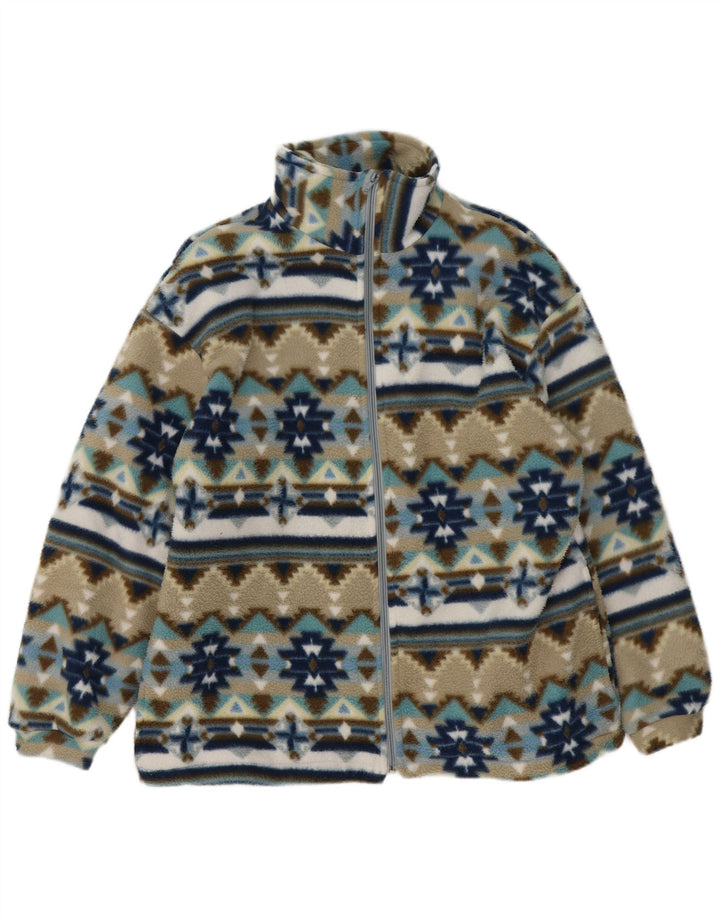 Vintage hombres chaqueta de lana Reino Unido 40 grande multicolor geométrico