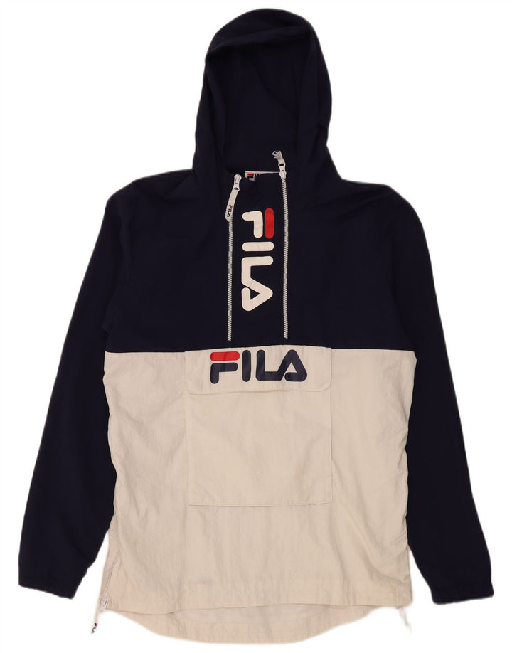 Fila Chaqueta impermeable con capucha para hombre, talla 36, color azul marino pequeño