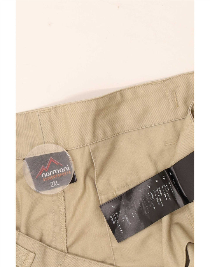 Normani Pantalones cortos cargo para hombre 2XL W42 Beige
