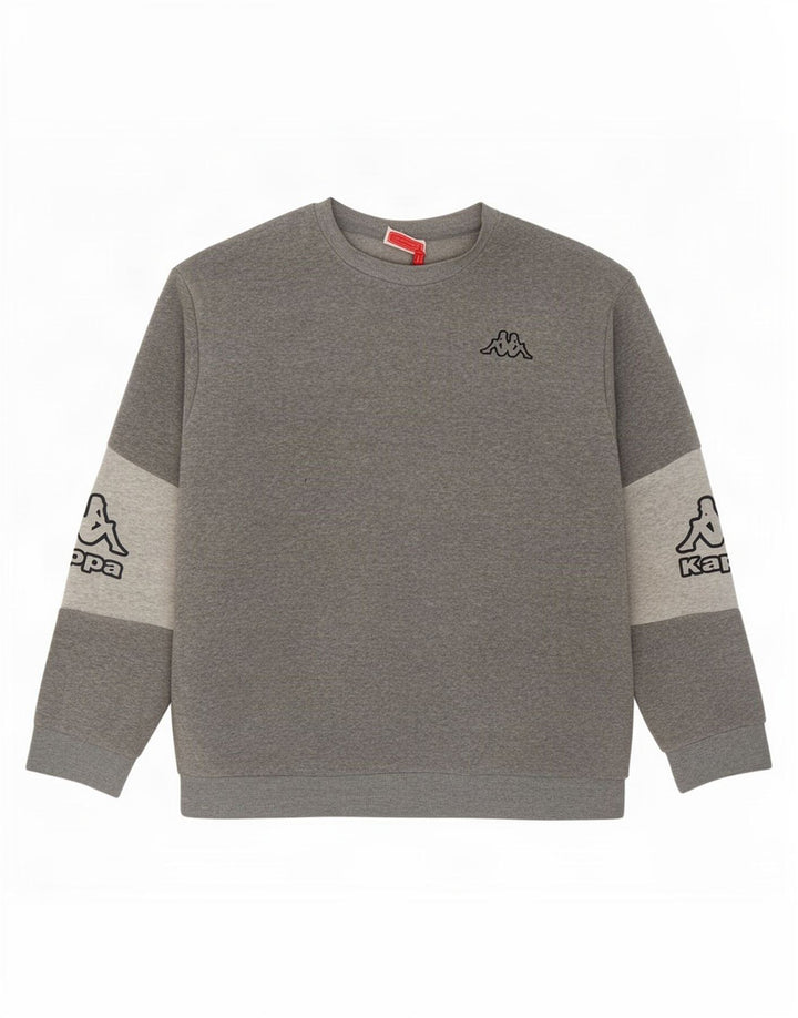 Kappa Hombre Graphic Sudadera Jumper XL Gris Poliéster