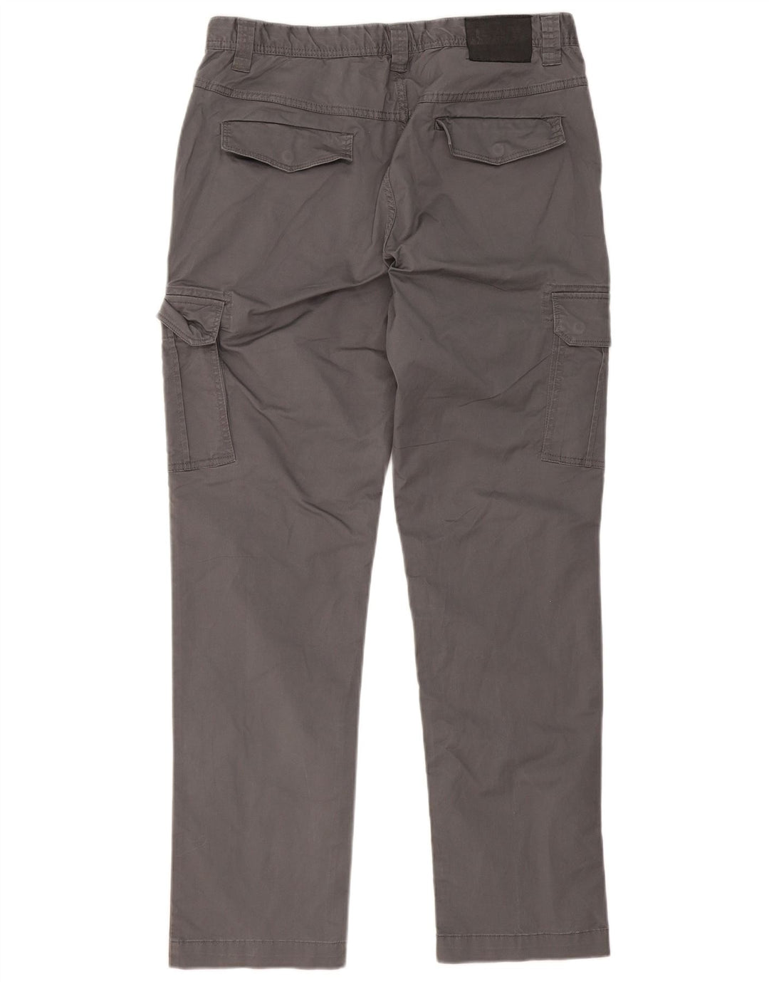 EMPORIO ARMANI Pantalón cargo recto para hombre Grande W34 L31 Algodón gris