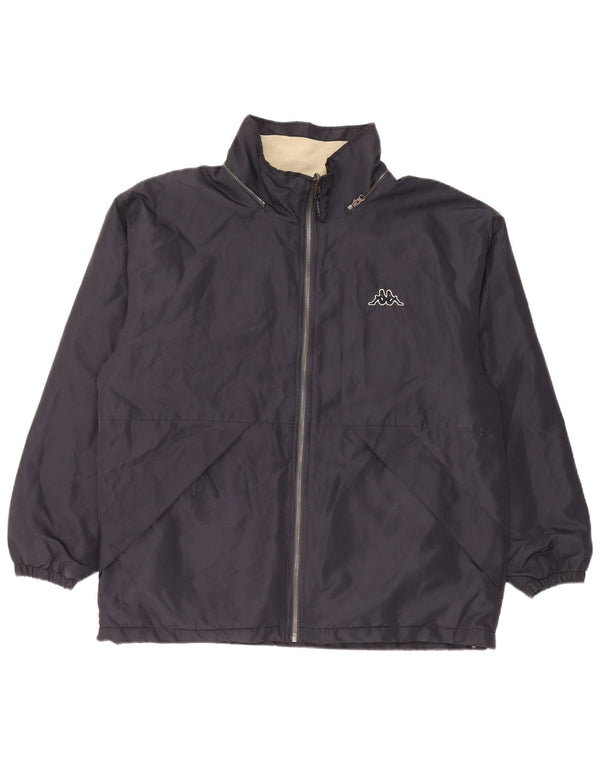 Kappa Chaqueta reversible extragrande para hombre UK 36 Small Poliéster azul marino