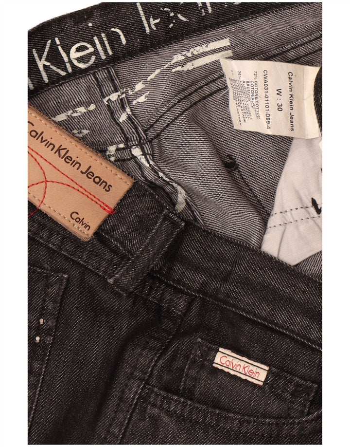 Vaqueros rectos Calvin Klein para mujer W30 L28 Algodón negro