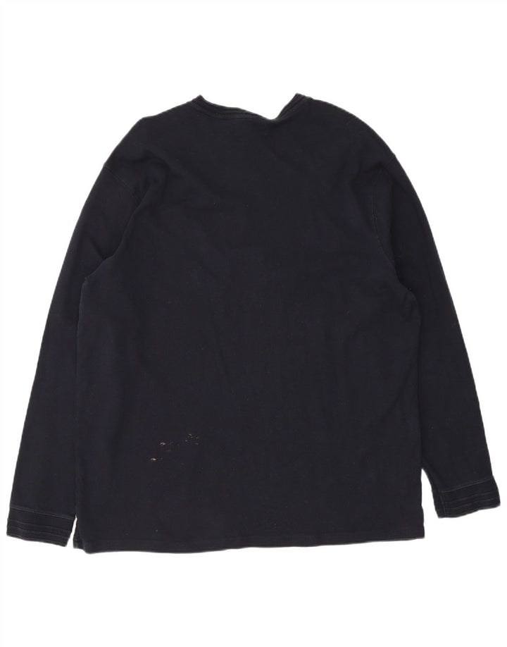 Marks & Spencer Hombre Blue Harbor Top Manga Larga XL Algodón Azul Marino