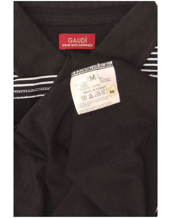 Polo Gráfico Gaudí Para Hombre Algodón A Rayas Negras Medianas
