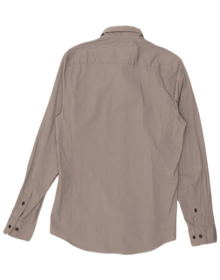 Camisa Tommy Hilfiger Hombre Extra Slim Fit Algodón Gris Medio