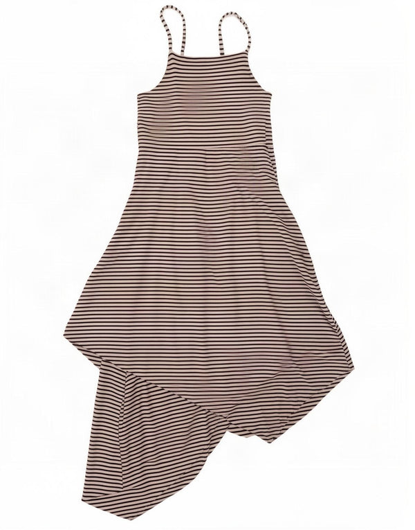 Vestido asimétrico sin mangas para niña 9-10 años Blanco a rayas de River Island
