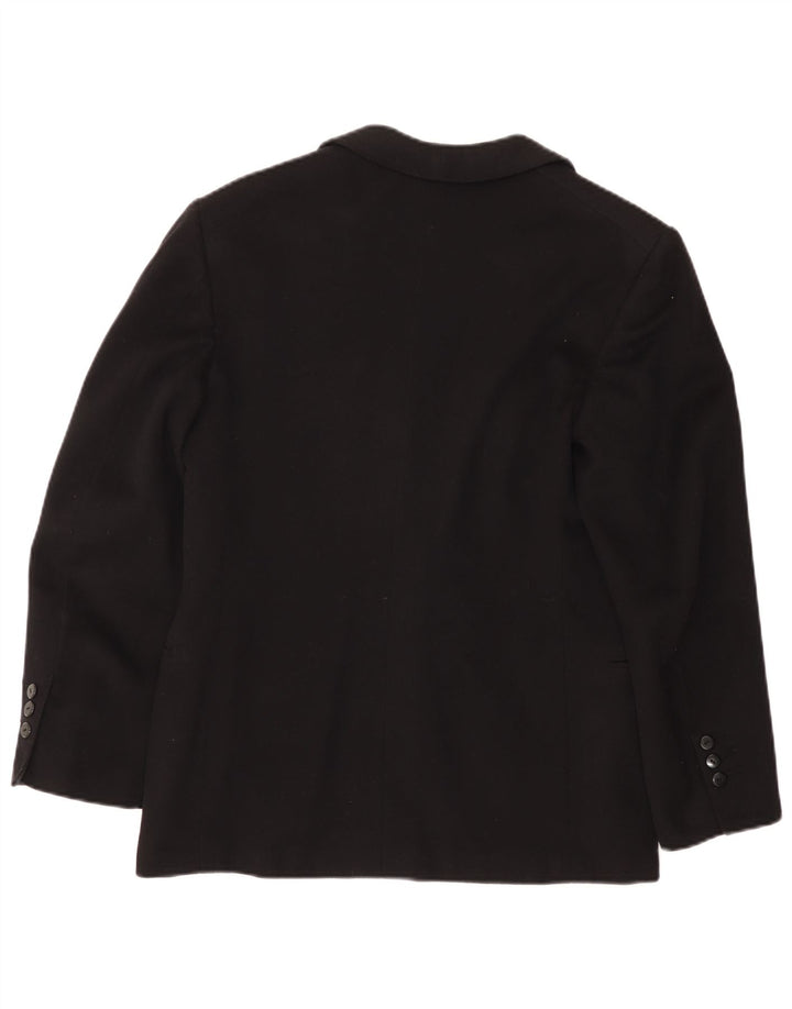 Vintage hombres 1 botón Blazer chaqueta Reino Unido 36 pequeño negro