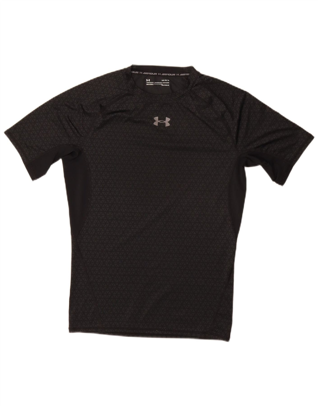 UNDER ARMOUR Camiseta Heat Gear para hombre Top grande gris geométrico sintético
