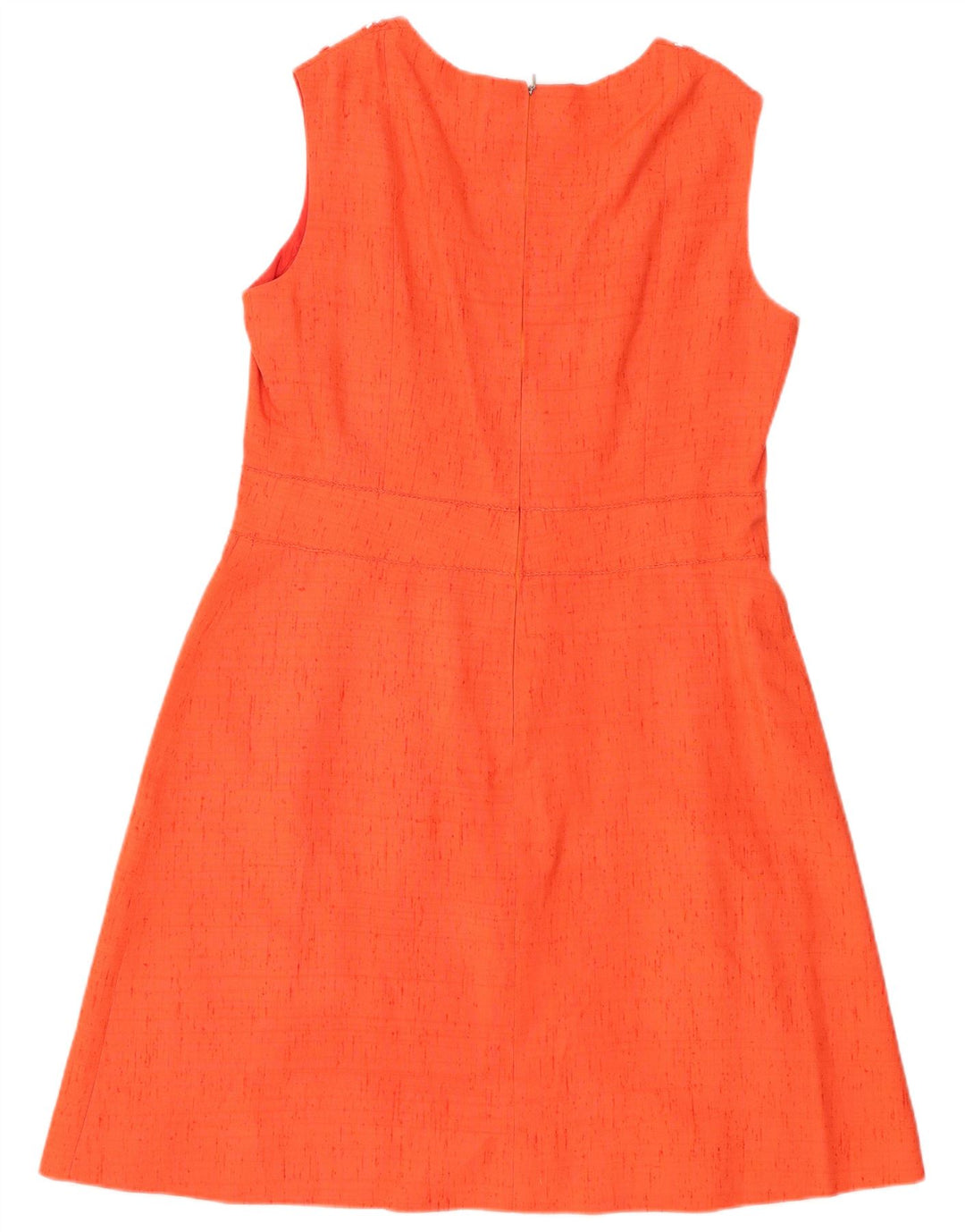 Vintage Mujer 3 Botones 2 Piezas Set UK 12 Seda Naranja Mediana