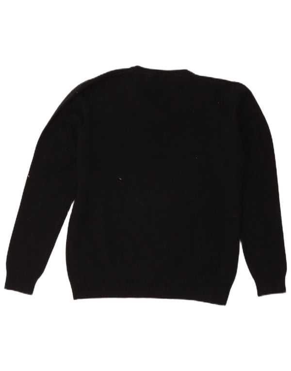 Marks & Spencer Jersey con cuello en V para niños 14-15 años Algodón negro