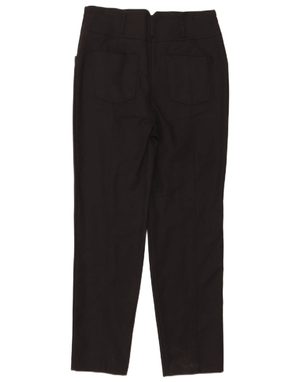 Boden Pantalones informales cónicos de cintura alta para mujer UK 10 Small W30 L28 Negro