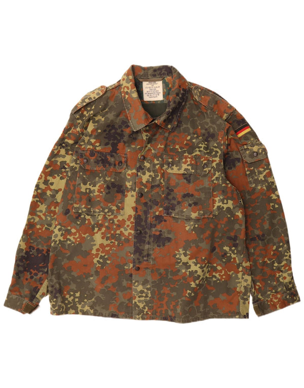 Vintage hombres chaqueta militar Reino Unido 42 XL caqui camuflaje algodón