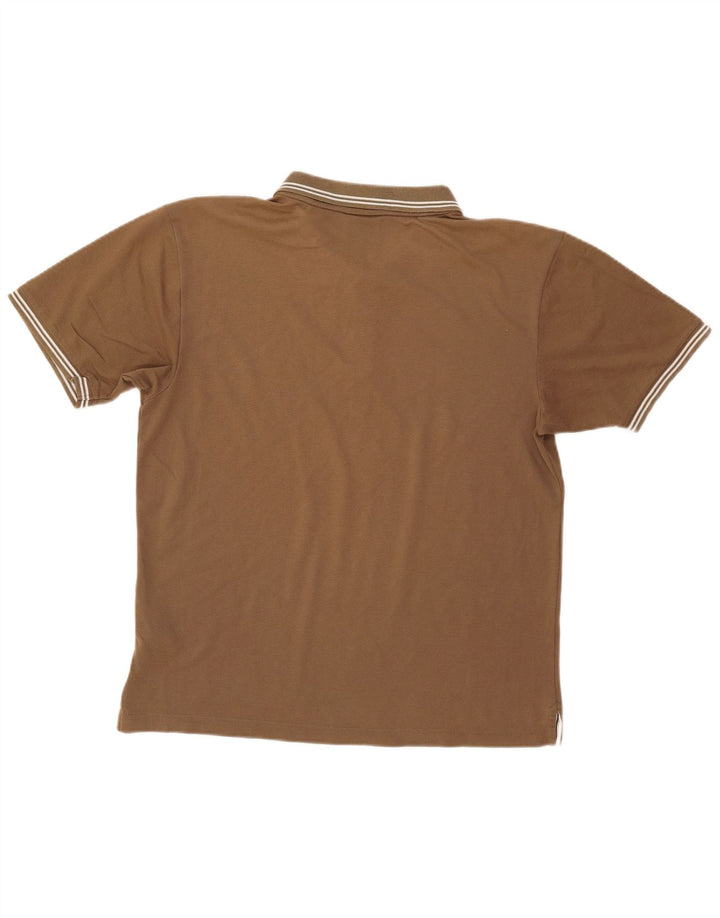 CHAMPION Polo para hombre grande de algodón marrón