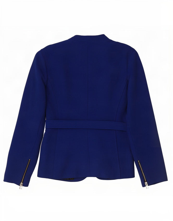 Zara Chaqueta Blazer De 1 Botón Para Mujer UK 46 Large Viscosa Azul
