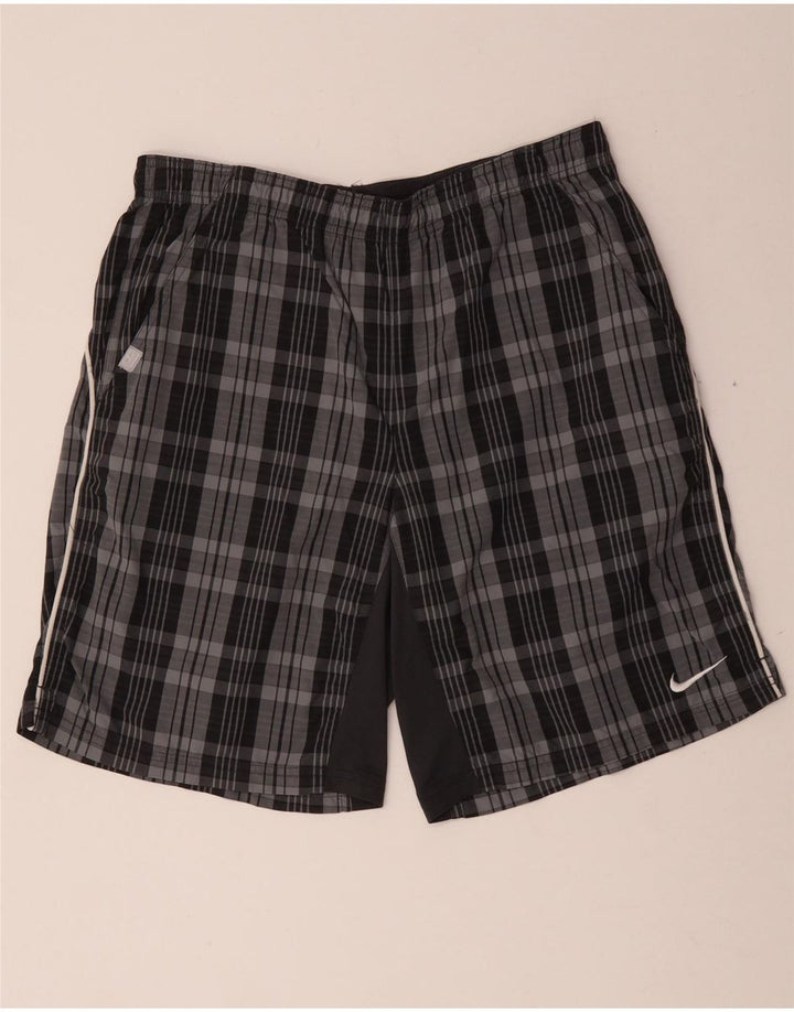 Pantalón corto deportivo Nike para hombre Poliéster a cuadros gris medio