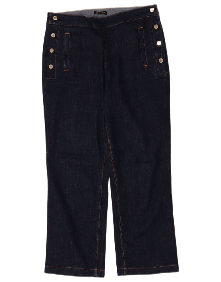 Massimo Dutti Vaqueros Cropped Mujer EU 40 Medium W30 L25 Azul Marino Algodón