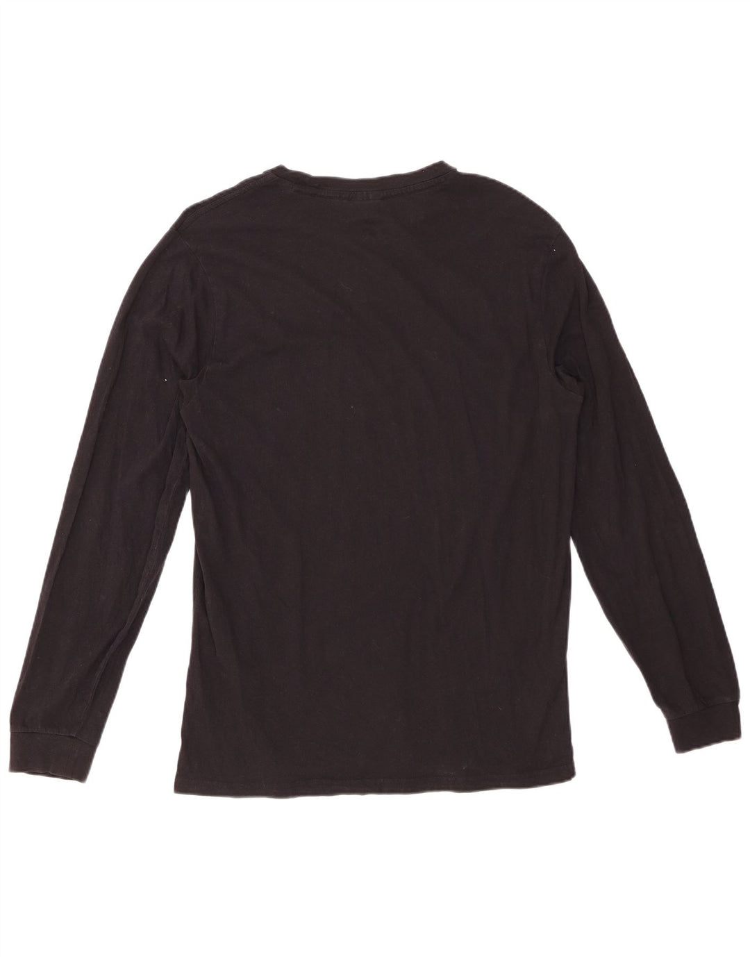 CHAMPION Hombre Top Manga Larga Medio Negro