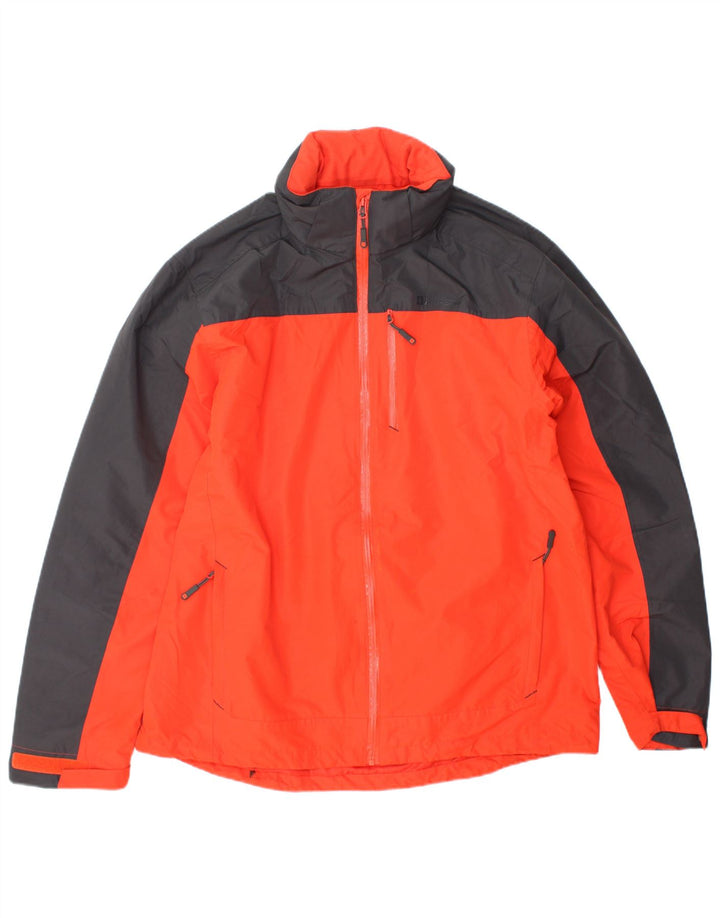 MOUNTAIN WAREHOUSE Chaqueta impermeable con capucha para hombre UK 40 Large Naranja Colorblock