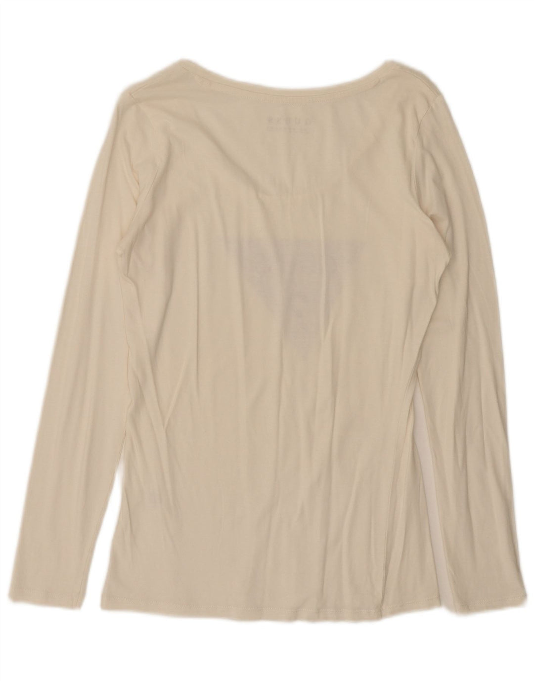 Guess Top gráfico para mujer de manga larga UK 12 Medium Off White