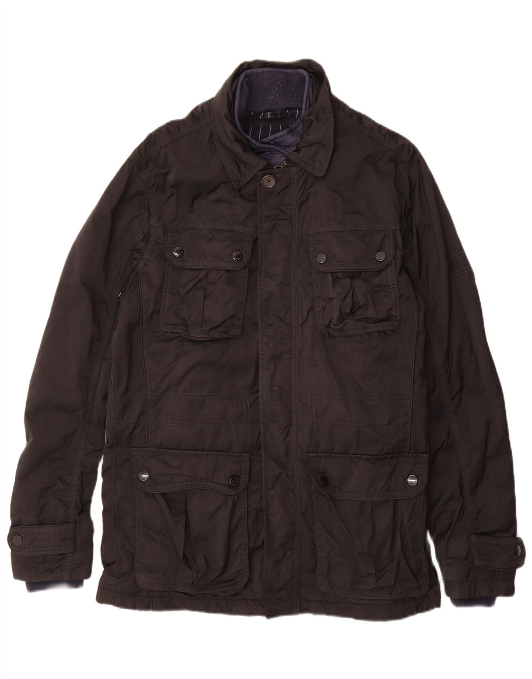 Tommy Hilfiger Chaqueta utilitaria para hombre UK 38 Medium Black Nylon
